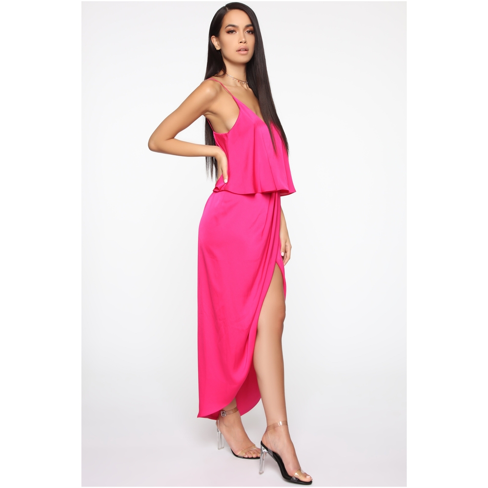 023 On Top Of It All Maxi Dress - Hot Pink - Picture 3 of 4